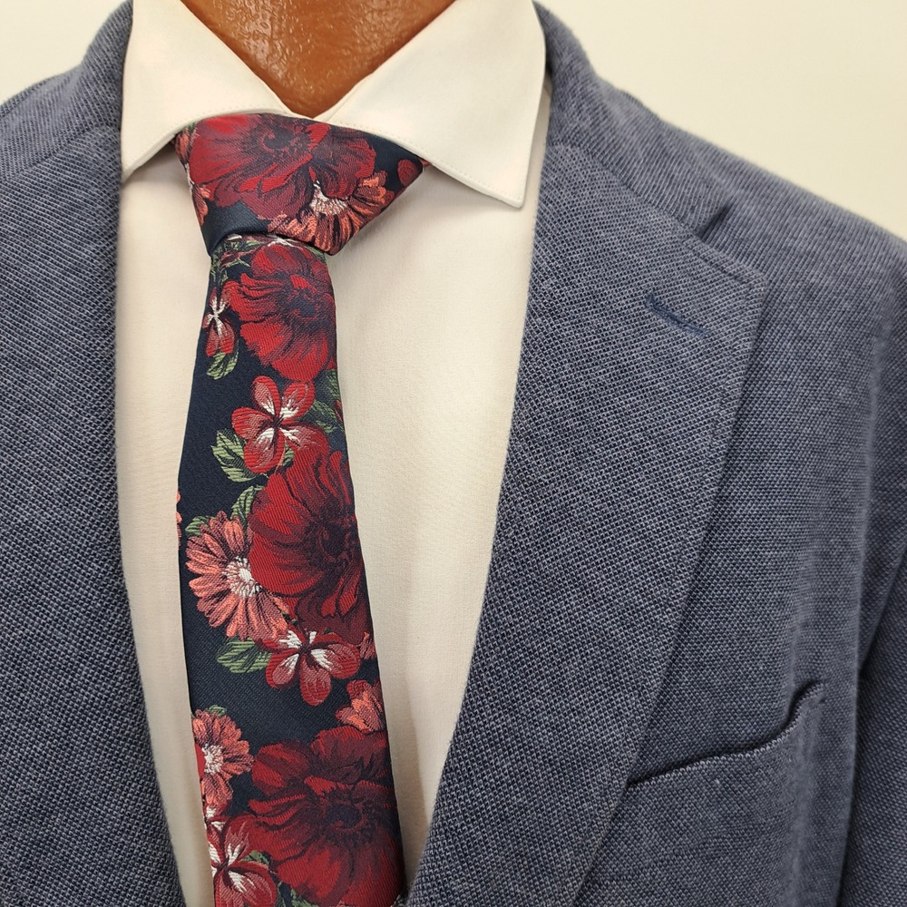 Joseph Abboud Mens Blue Knit Blazer Modern Fit 2XL Cotton Polyester Jacket